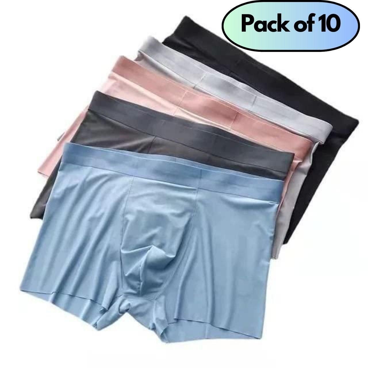 Men's Ice Silk Briefs Boxers (Pack of 5)