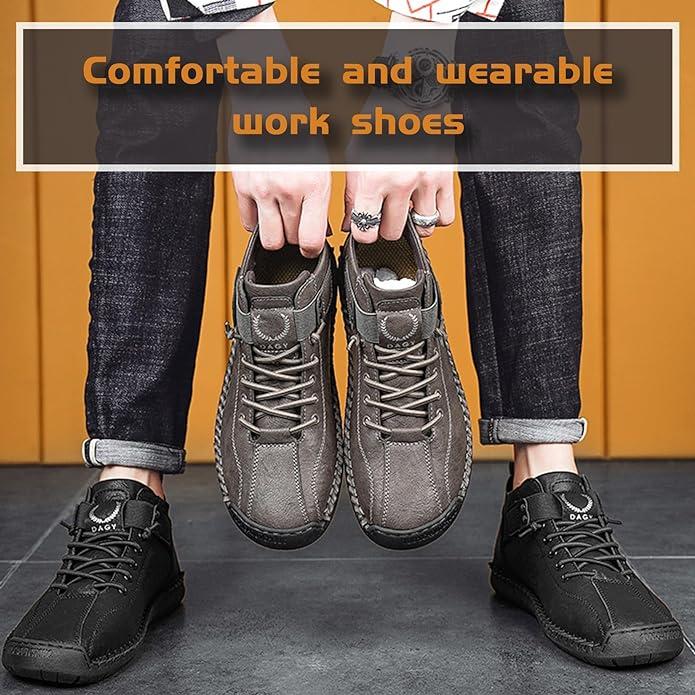 Men's Hiking Leather Shoes High Top Shoes Thickened