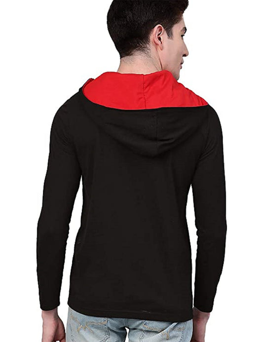 Men's Casual Cotton Colour Block Hoodie