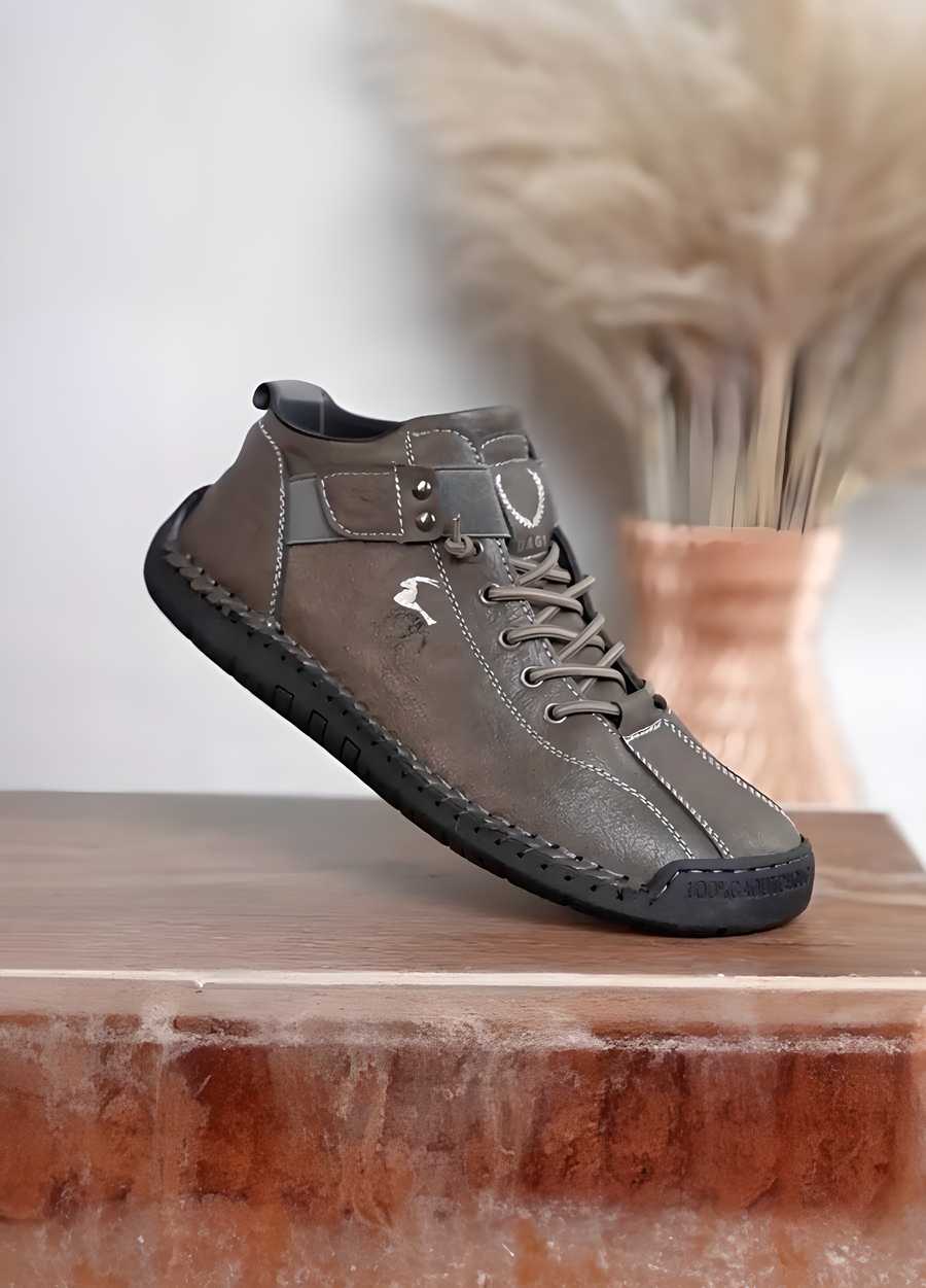 Men's Hiking Leather Shoes High Top Shoes Thickened