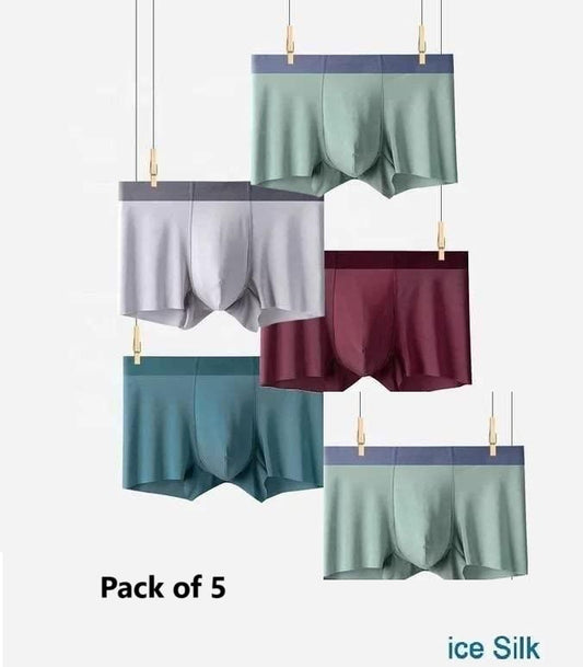 Men's Ice Silk Briefs Boxers (Pack of 5)