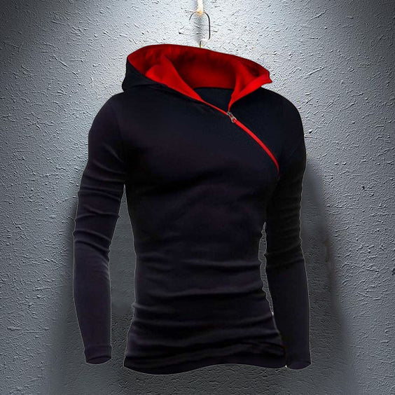 Men's Casual Cotton Colour Block Hoodie